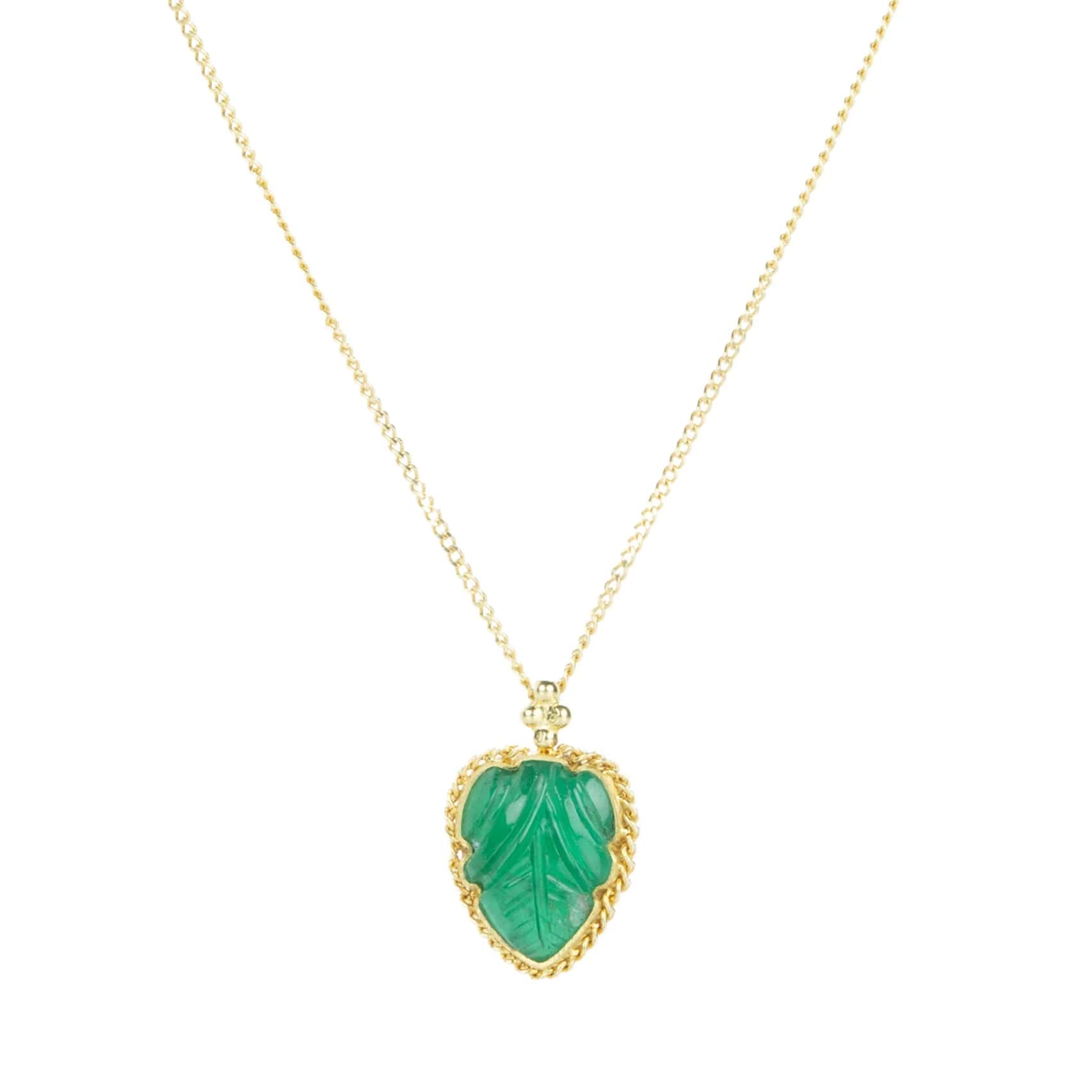Emerald Leaf Pendant