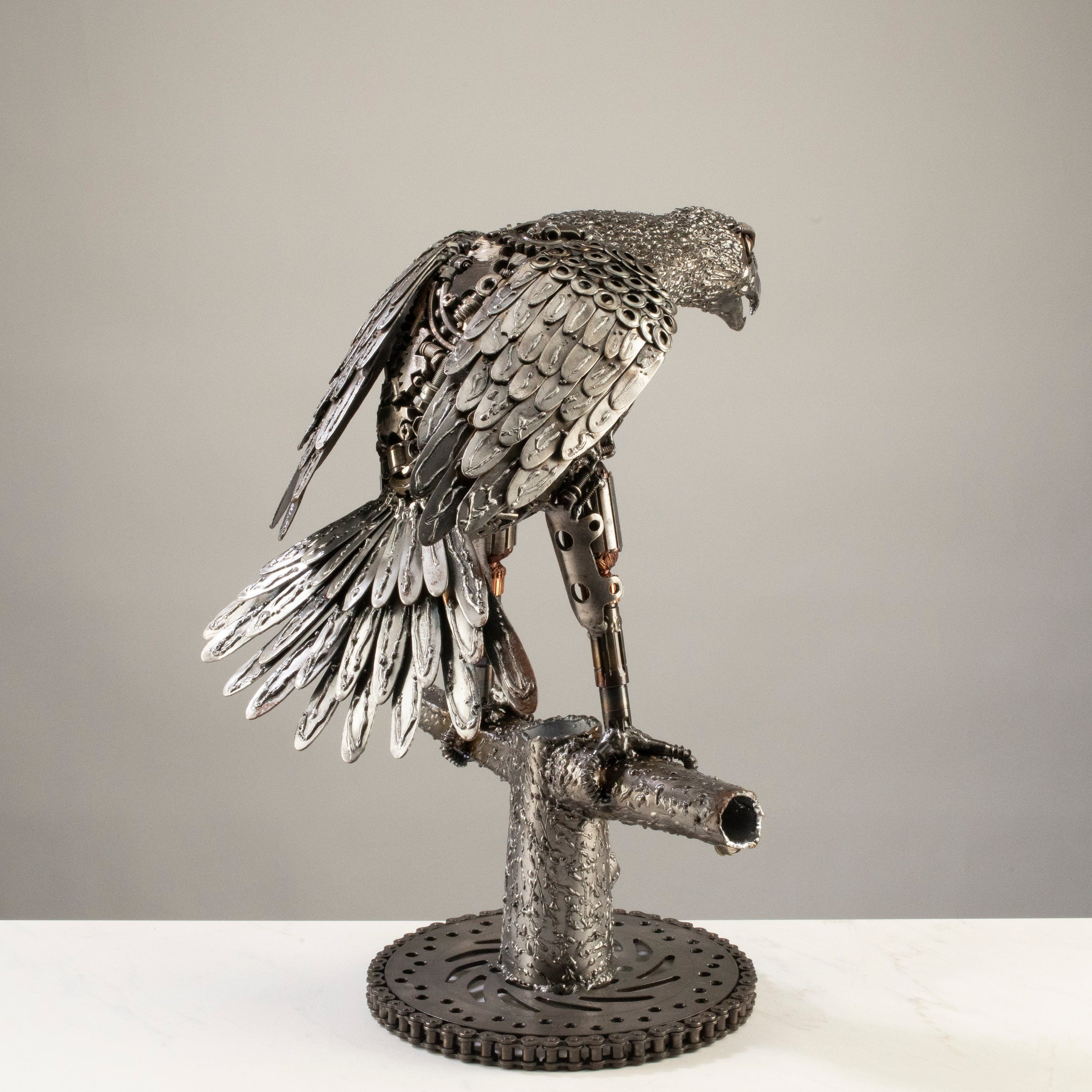 Majestic Metal Eagle Sculpture