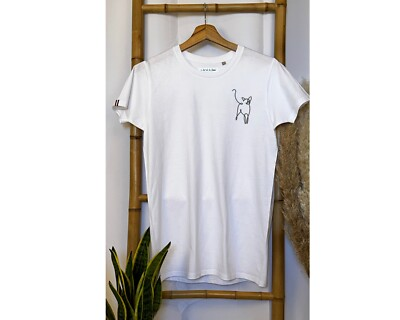 Minimalist Cat Logo T-Shirt